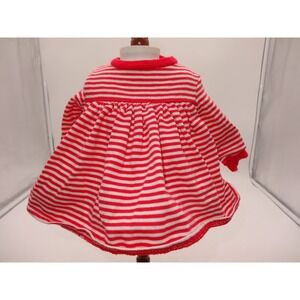 American Girl Doll Pleasant Company Red White Stripe Long Sleeve Dress